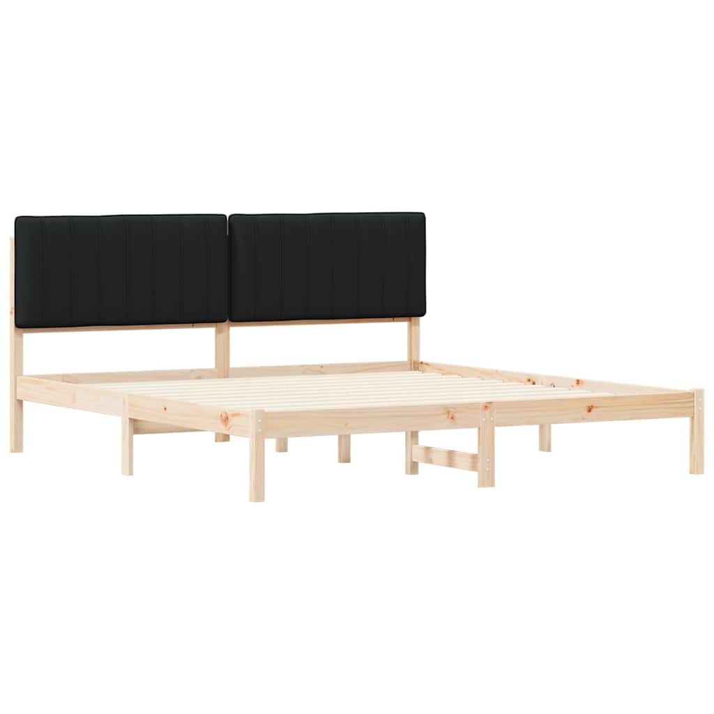 Bettgestell mit gepolstertem Kopfteil Hellgrau 200 x 200 cm