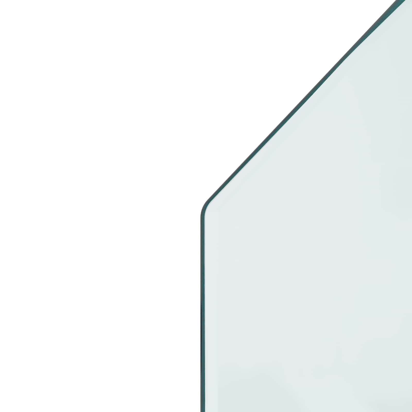 Feuerstelle Glasplatte Transparent 80 x 50 cm Glas