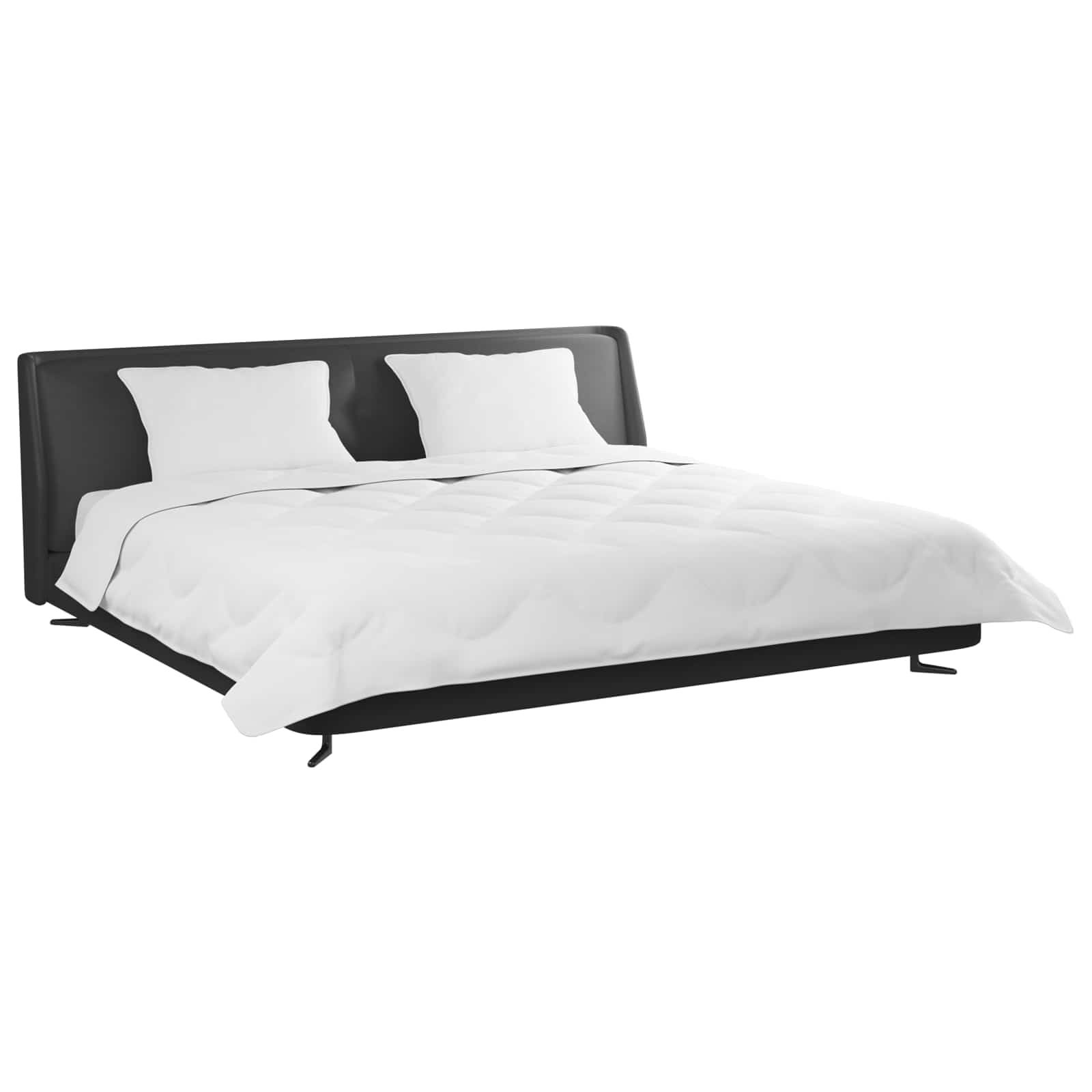 Decke mit Kissen 3 pcs Weiß Mikrofaser und Daunenfedern