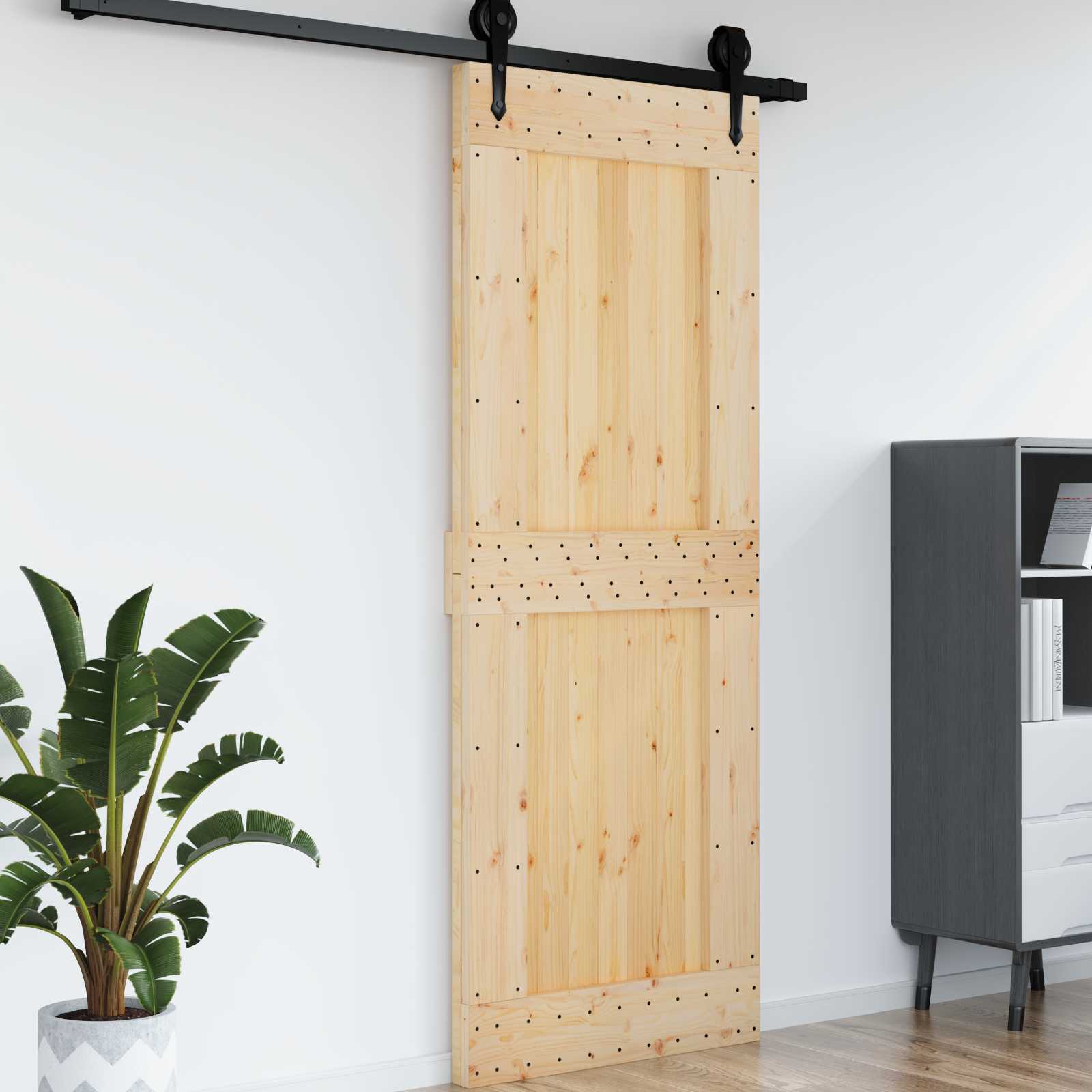Tür NARVIK Natur 80 x 210 cm Massivkiefer