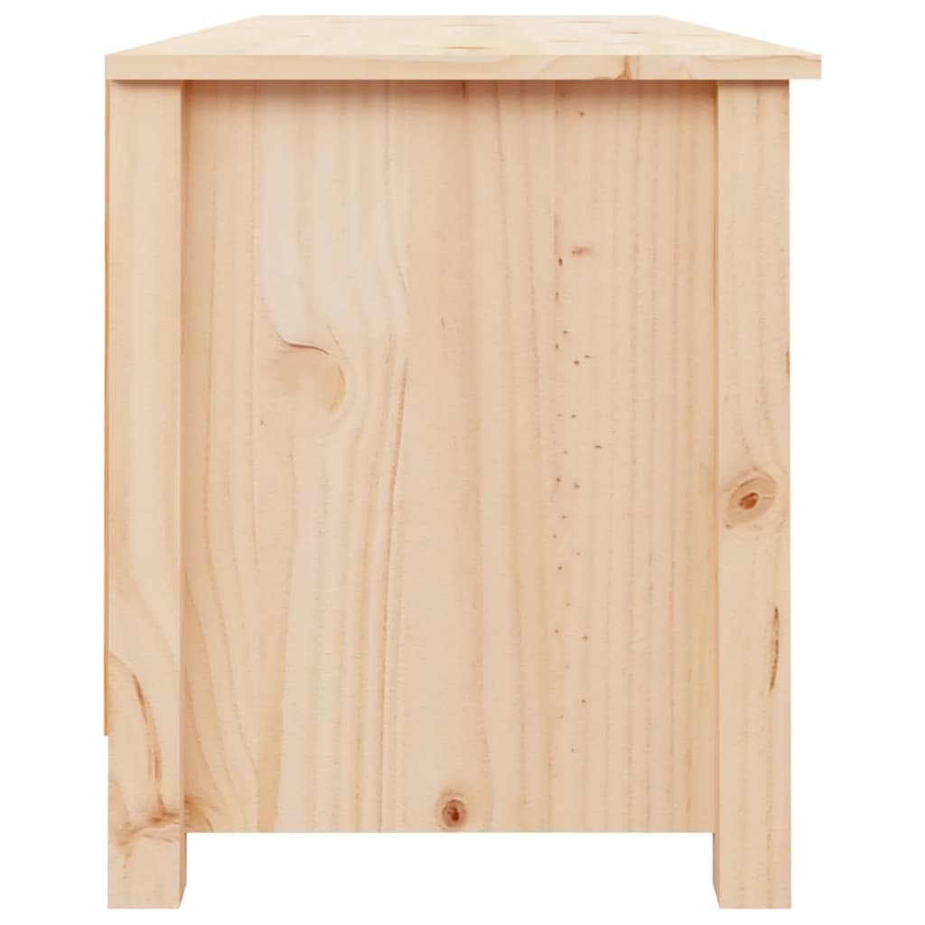 Schuhbank Weiß 70x38x45,5 cm Massivholz Kiefer