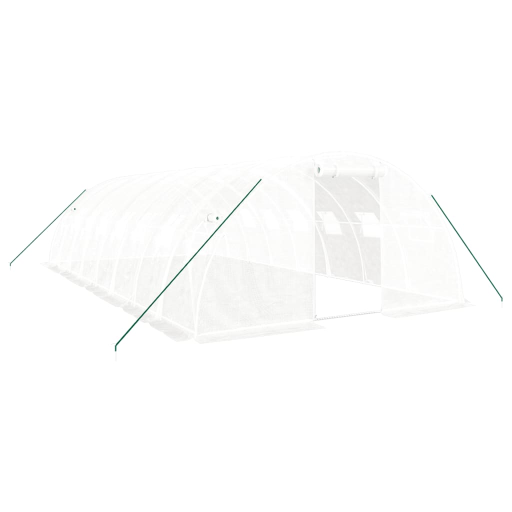 Gewächshaus mit Stahlrahmen Grün 8 m² 4x2x2 m