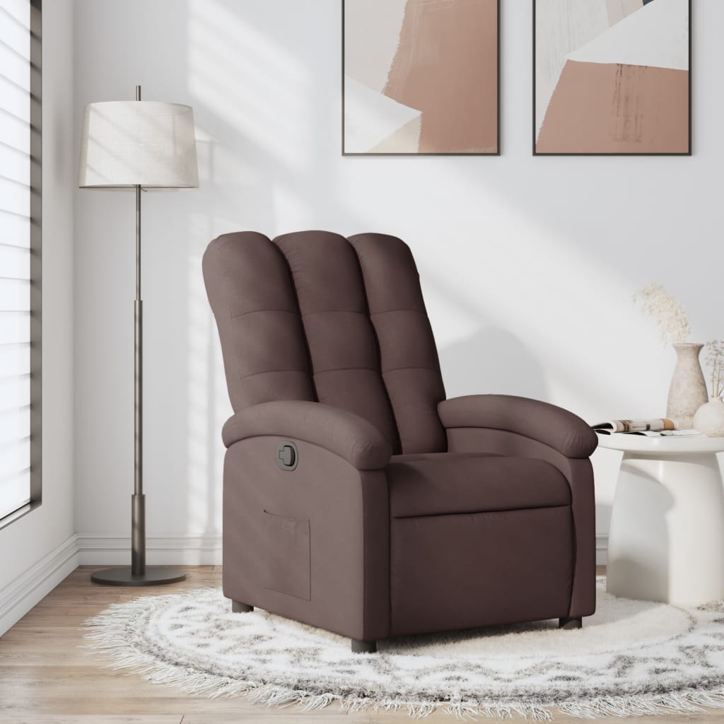 Relaxsessel Elektrisch Hellgrau Stoff