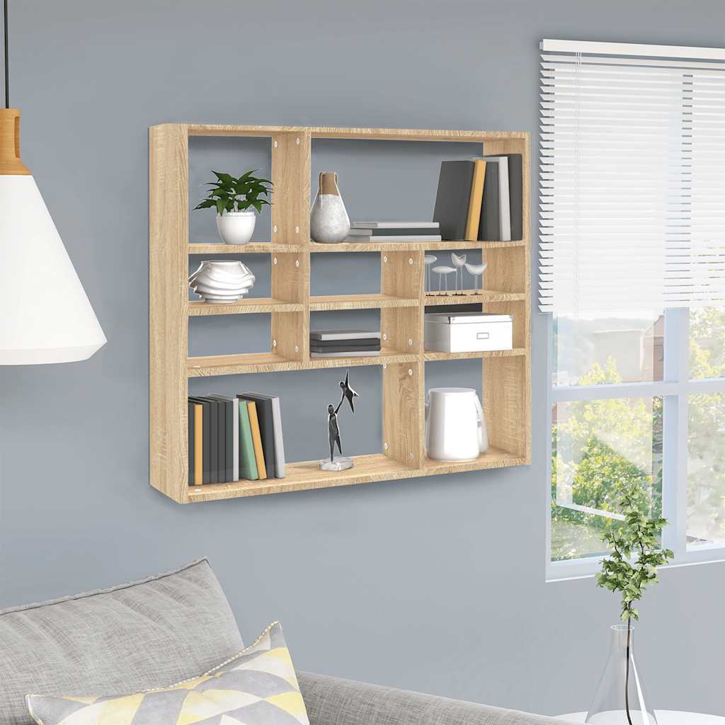 Wandregal Weiß 90x16x78 cm Holzwerkstoff