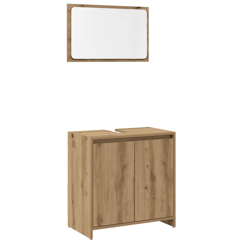 Badmöbel-Set Weiß Holzwerkstoff