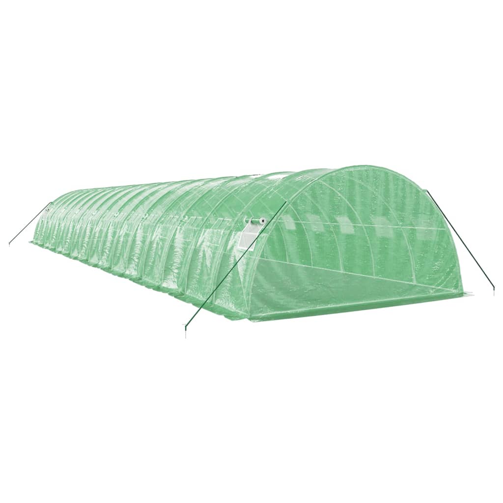Gewächshaus mit Stahlrahmen Grün 8 m² 4x2x2 m