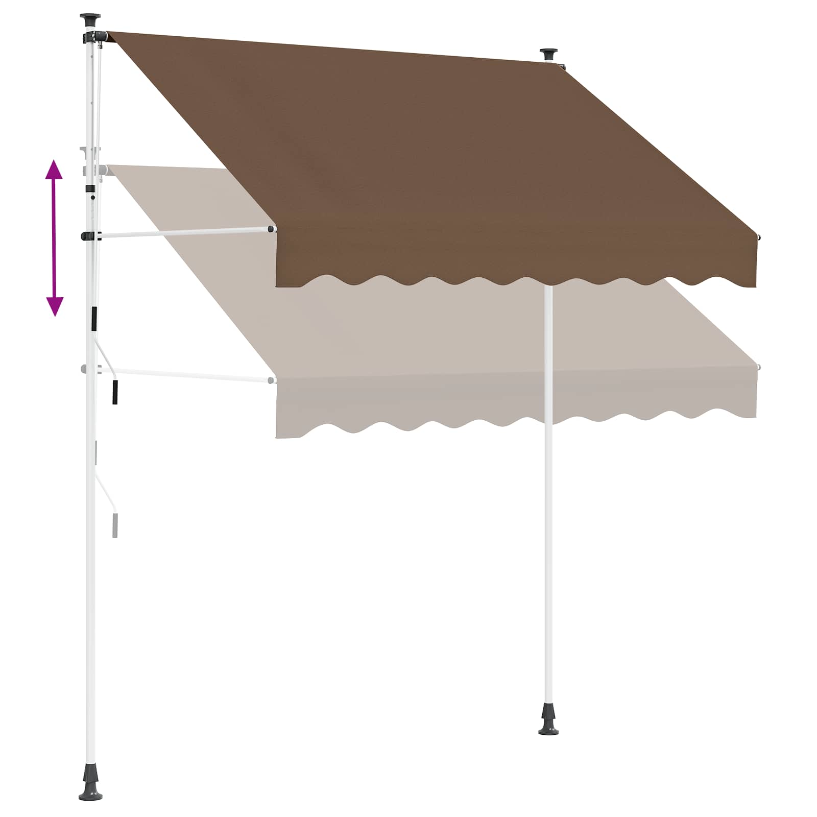 Einziehbare Markise Handbetrieben 150 cm Anthrazit