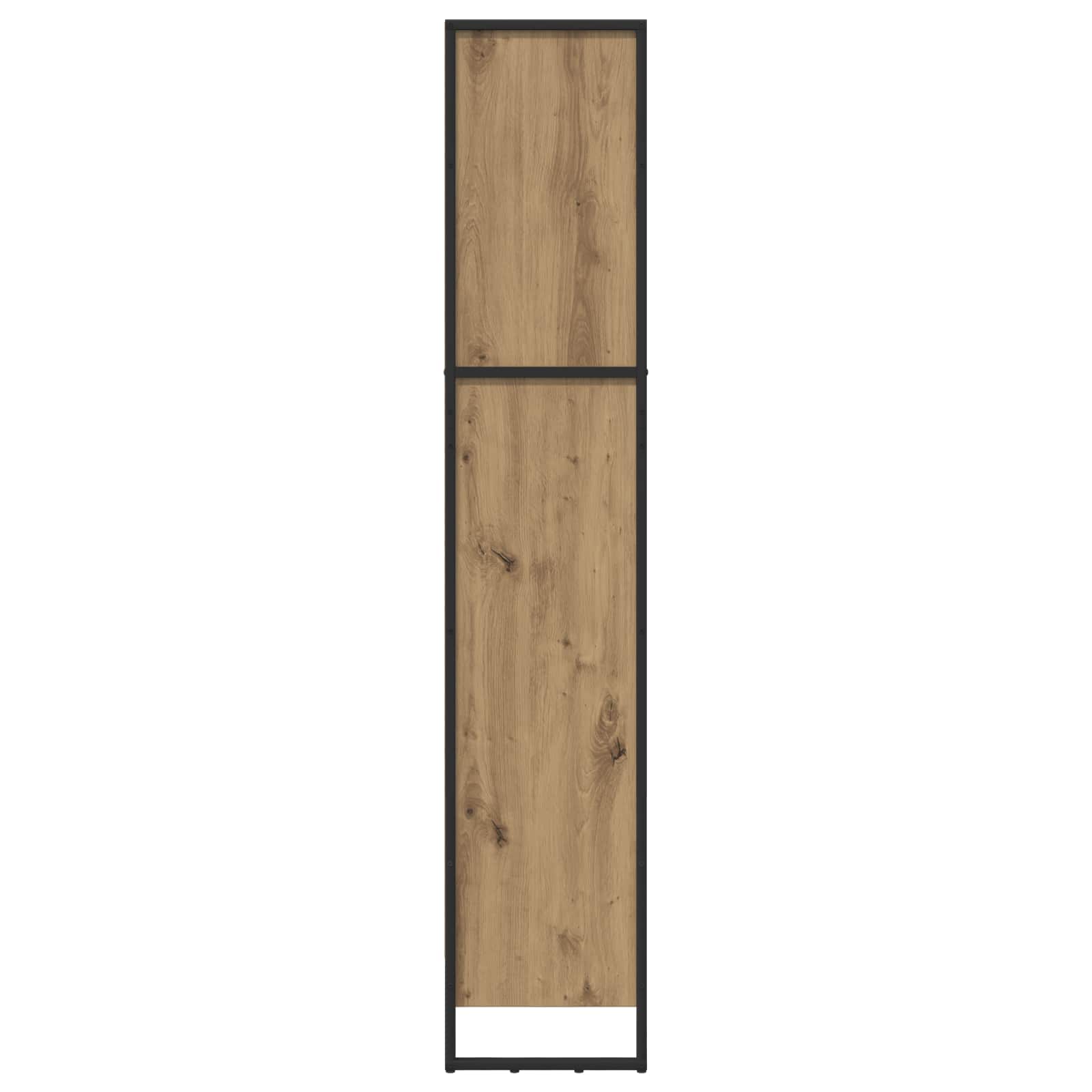 Bücherregal 2 pcs Schwarz Eichen-Optik 60 x 30 x 189,5 cm