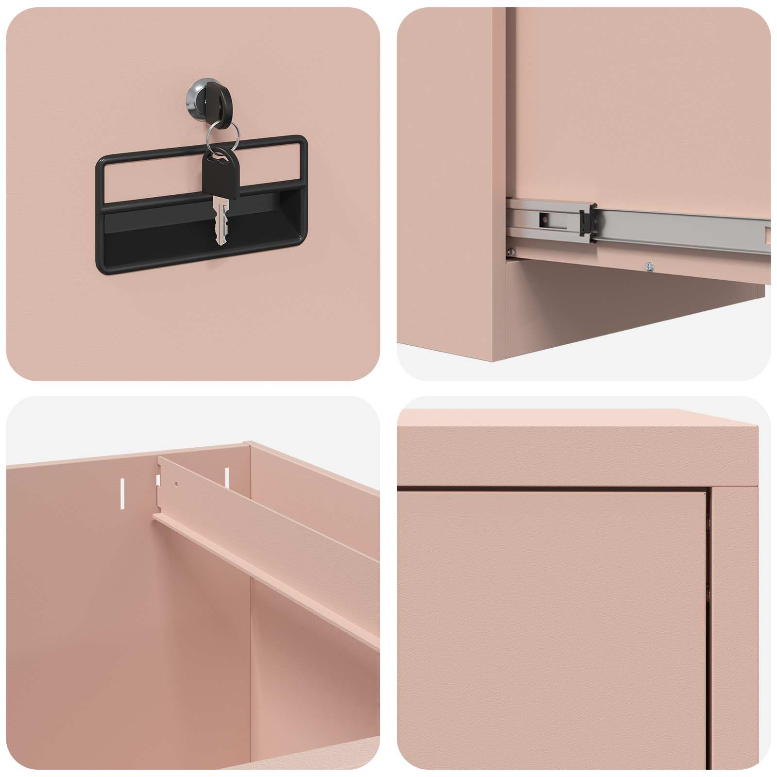 Aktenschrank 2 pcs Schwarz 44 x 50 x 139 cm Kaltgewalzter Stahl