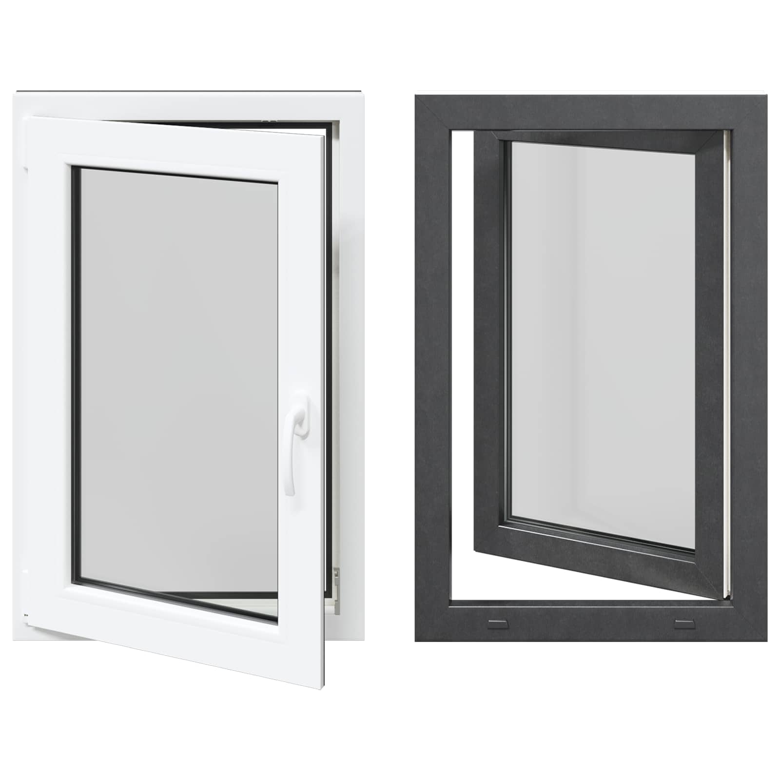 Kellerfenster RISOR 50 x 50 cm PVC und Glas Weiß