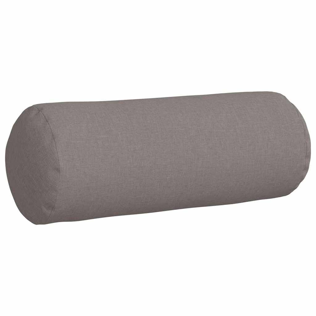 Bolsterkissen 2 Stück Hellgrau Ø 15 x 40 cm Stoff