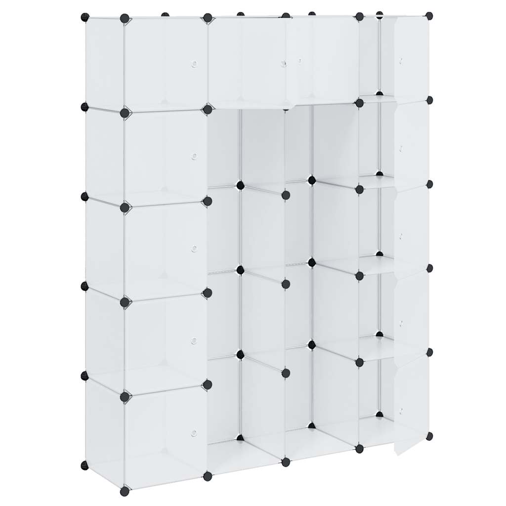 Modularer Schrank mit 9 Fächern 109x36,5x143cm Schwarz und Weiß
