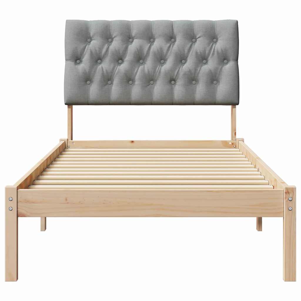 Bettgestell mit gepolstertem Kopfteil Braun 200 x 200 cm