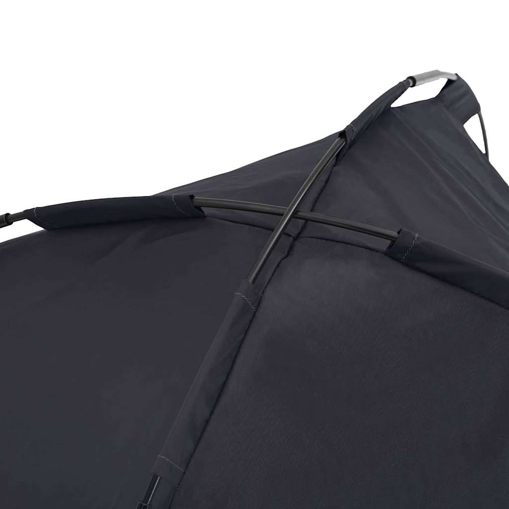 Hundeliege mit Dach Anthrazit Oxford-Gewebe und Stahl