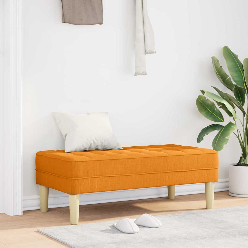 Bank mit Kissen Hellgrau 113 x 57 x 39 cm Stoff