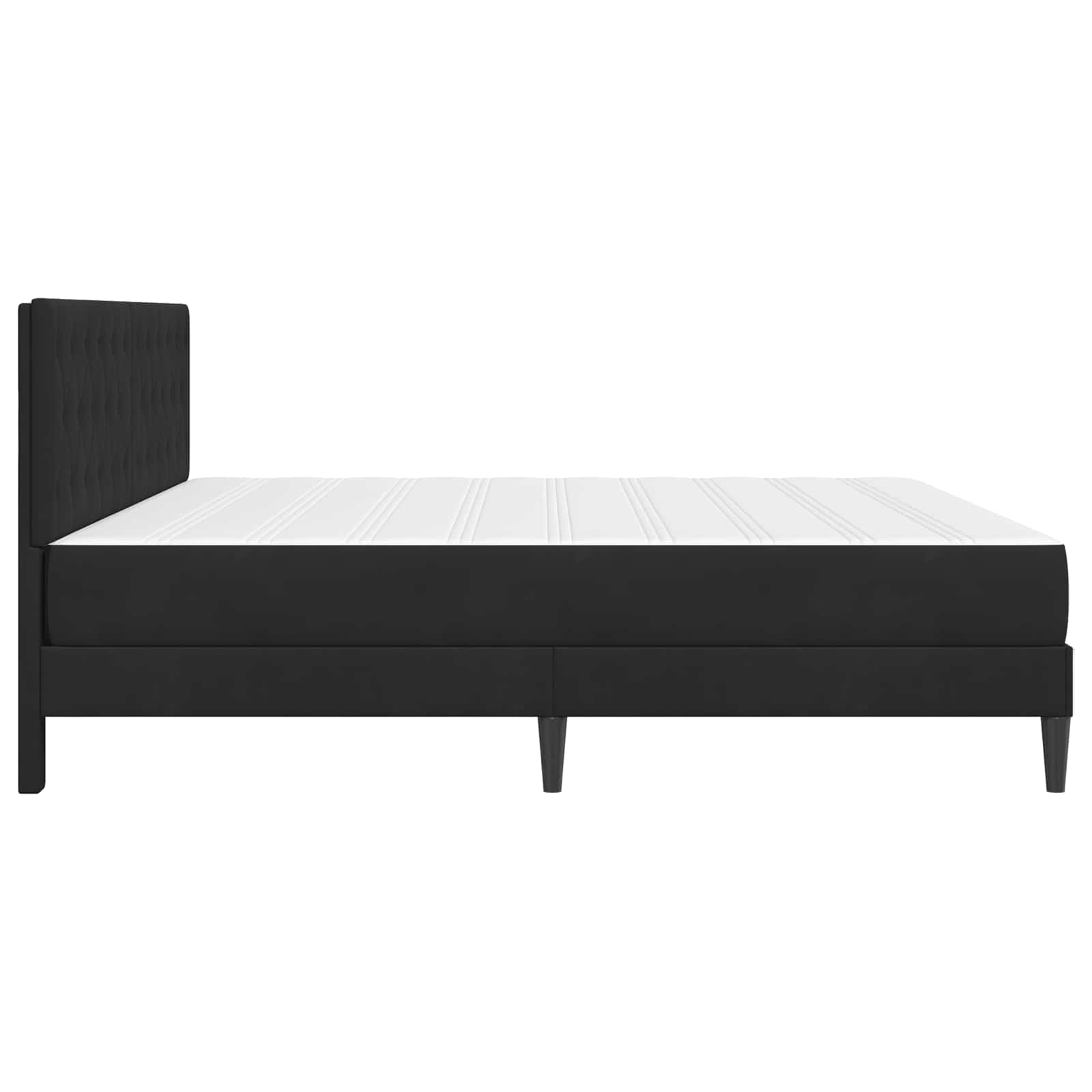 Bettgestell mit Matratze mit Kopfteil Hellgrau 80 x 200 cm Samt