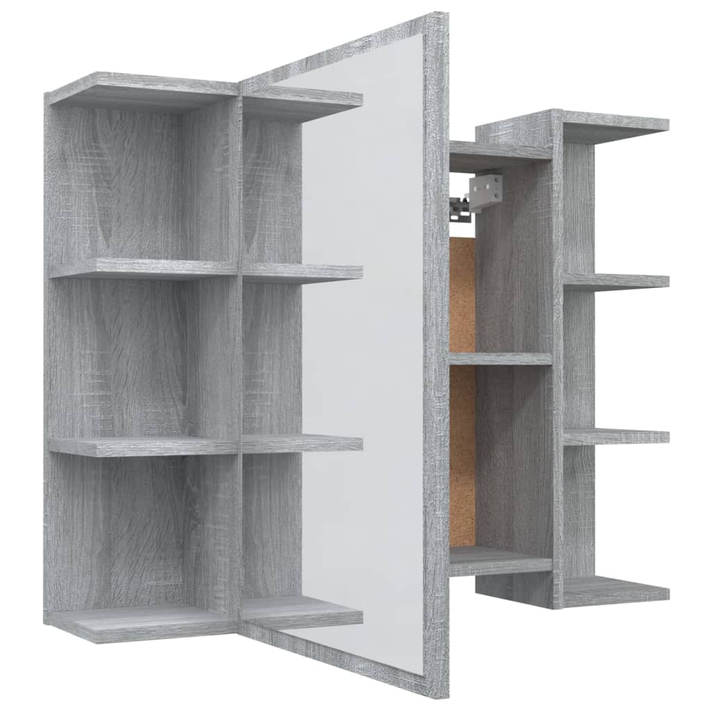 Bad-Spiegelschrank Weiß 80x20,5x64 cm Holzwerkstoff
