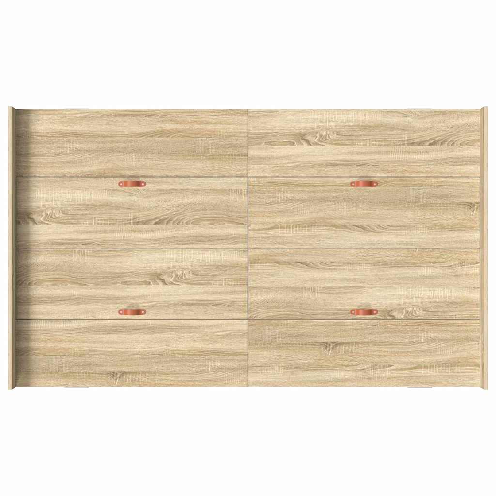 Aufbewahrungsbettgestell Weiß 200 x 200 cm Holzwerkstoff