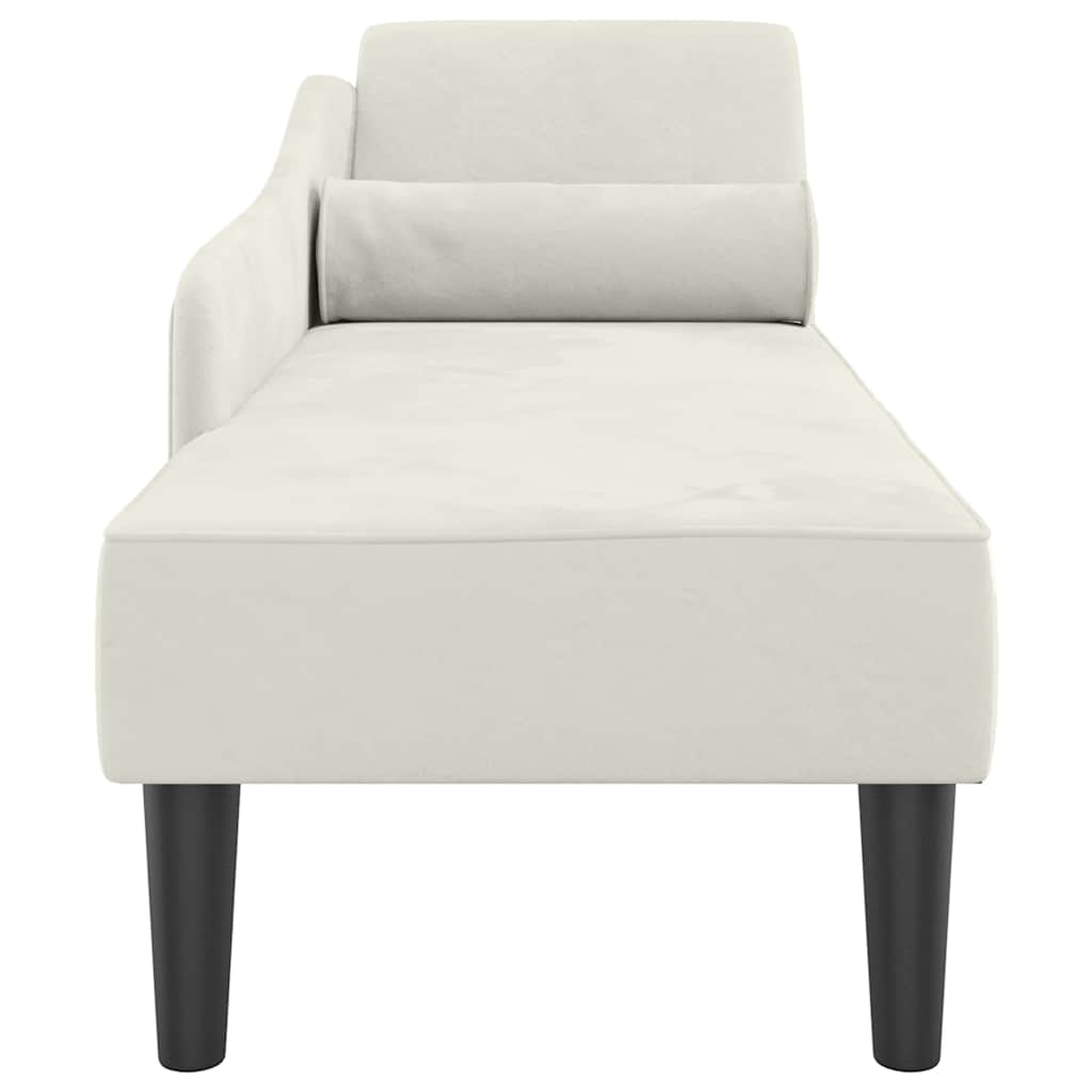 Chaiselongue mit Kissen Rosa Samt