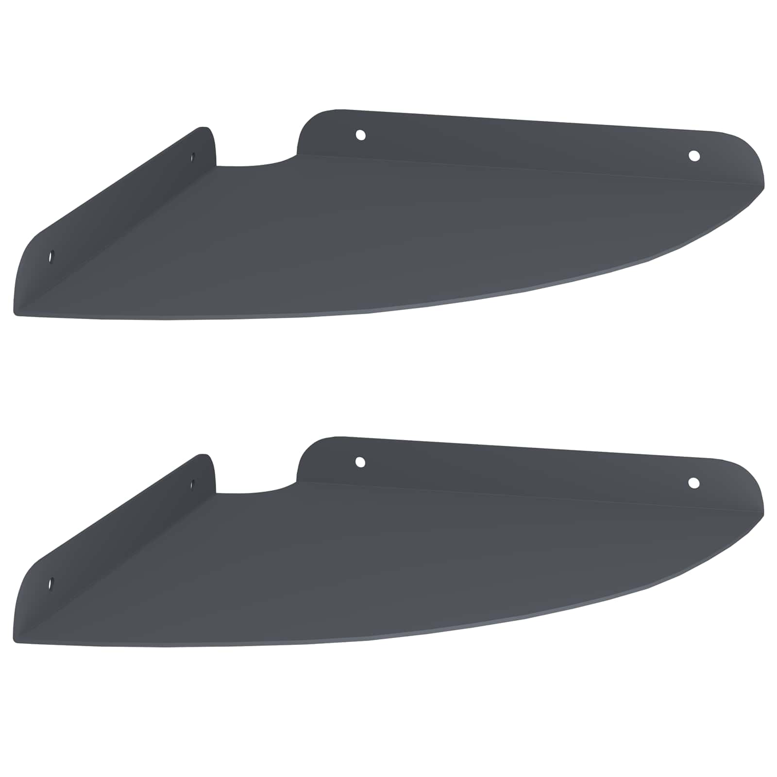 Schwebendes Regal mit Regal 2 pcs Schwarz 15 x 15 x 2 cm