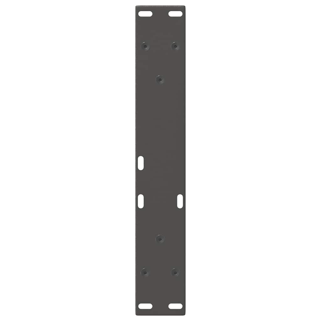 Couchtischbeine V-Form 2 Stück Schwarz 30x(30-31,3) cm Stahl
