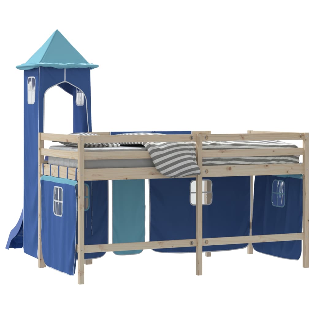 Vorhänge für Hochbett mit Turm Weiß und Schwarz Polyester