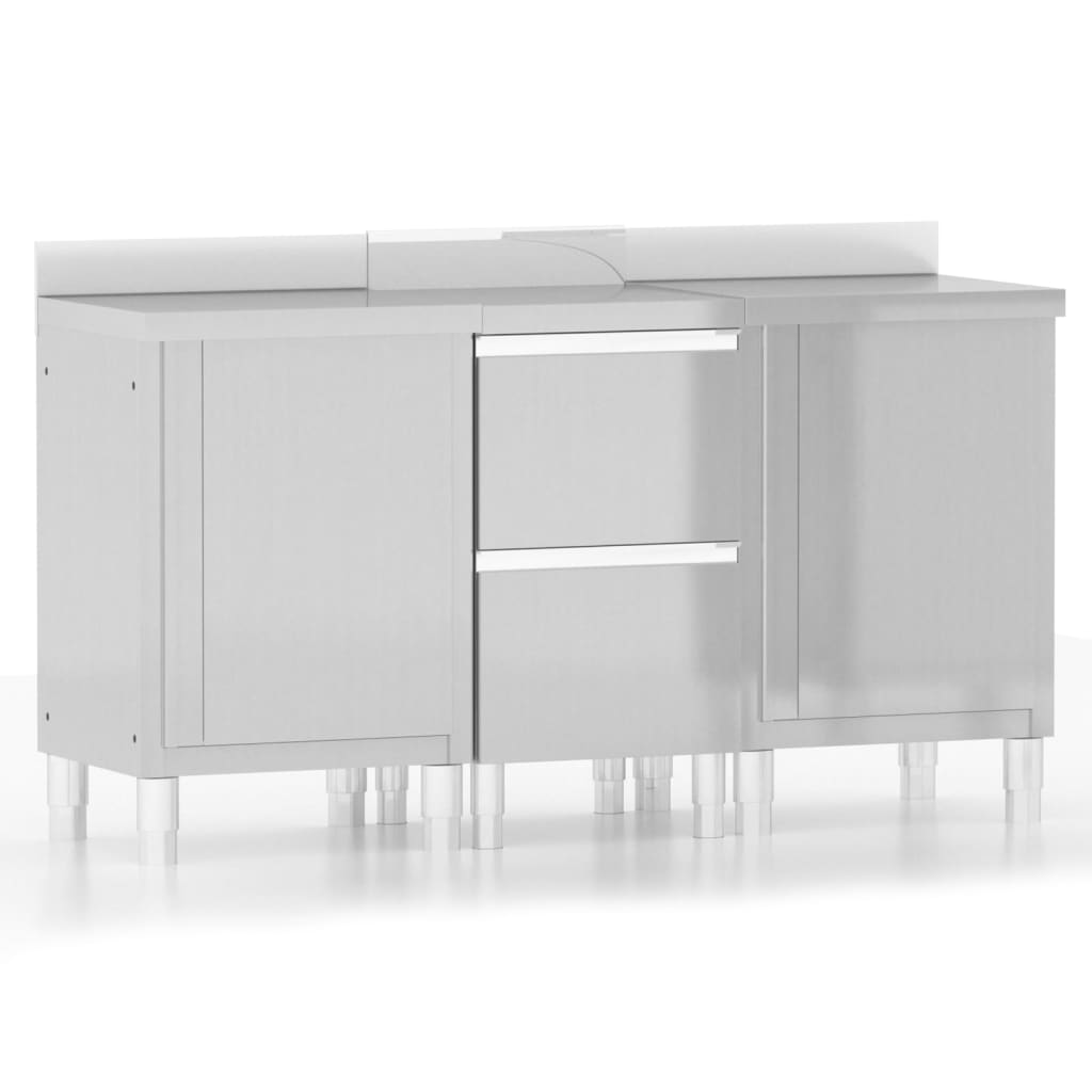 Gewerbe-Küchenschrank mit 2 Schubladen 50x60x96 cm