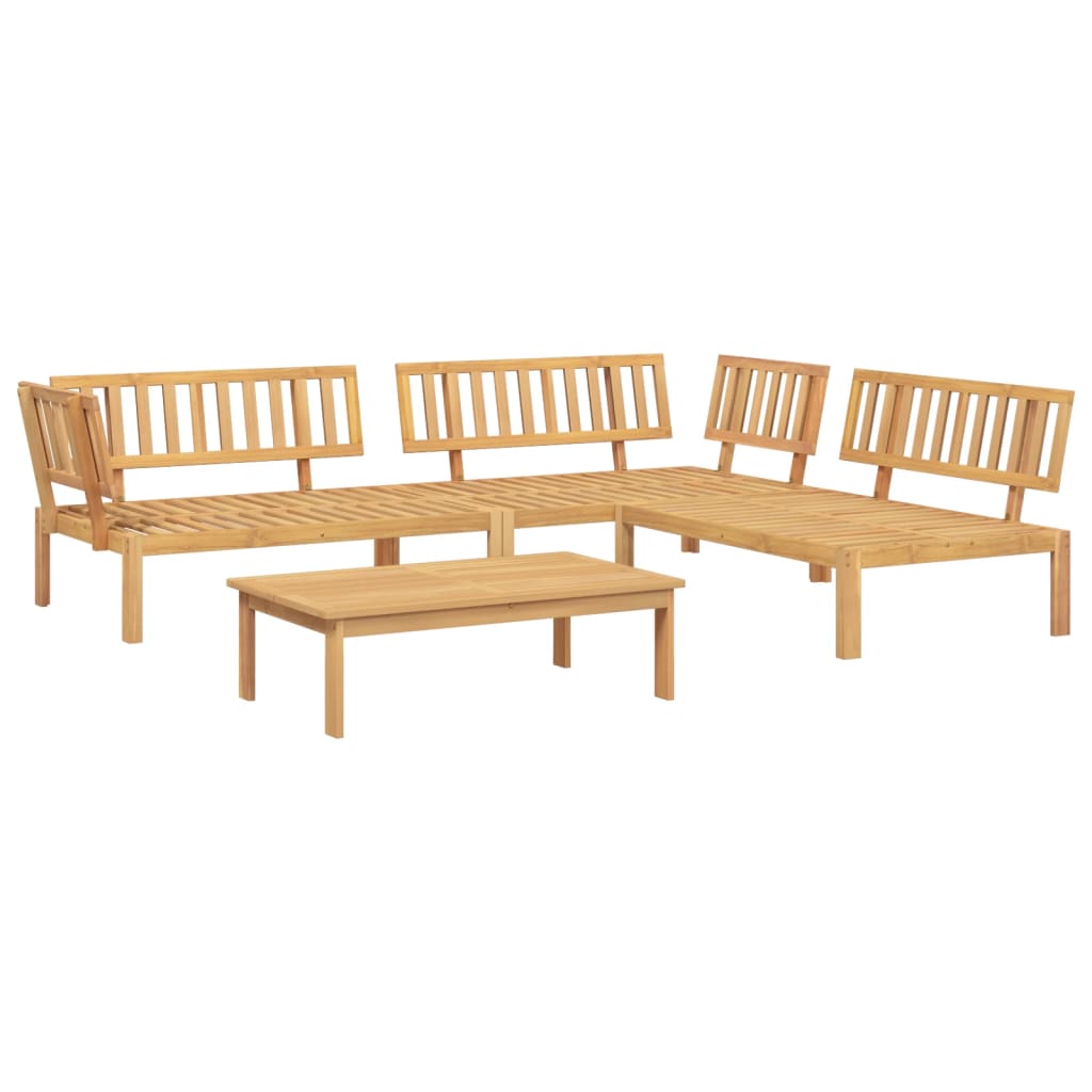 3-tlg. Garten-Sofagarnitur aus Paletten Massivholz Akazie