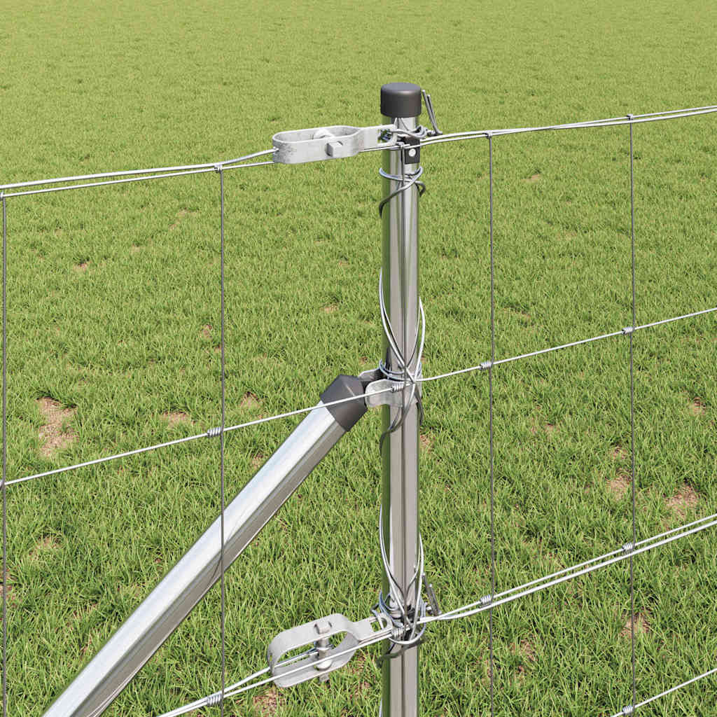 Ground Fix Geschweißter Drahtzaun 25 x 0,8 m Silber Netz