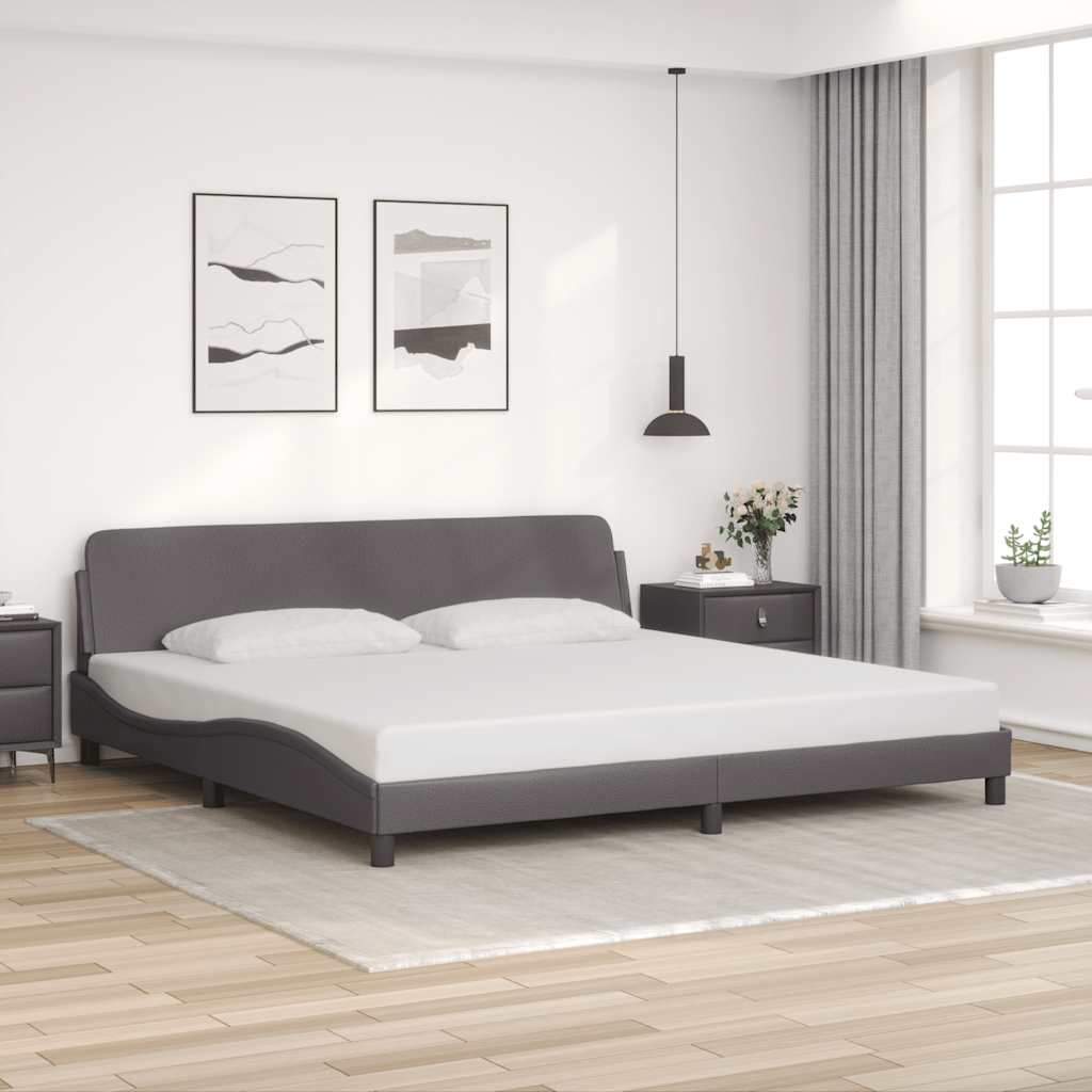 Bettgestell "Dover" Schwarz 80x200 cm Kunstleder