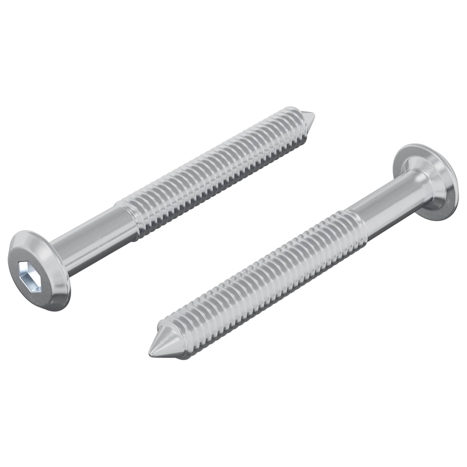 Schraube 2 pcs Silber M6 x 50 mm Stahl