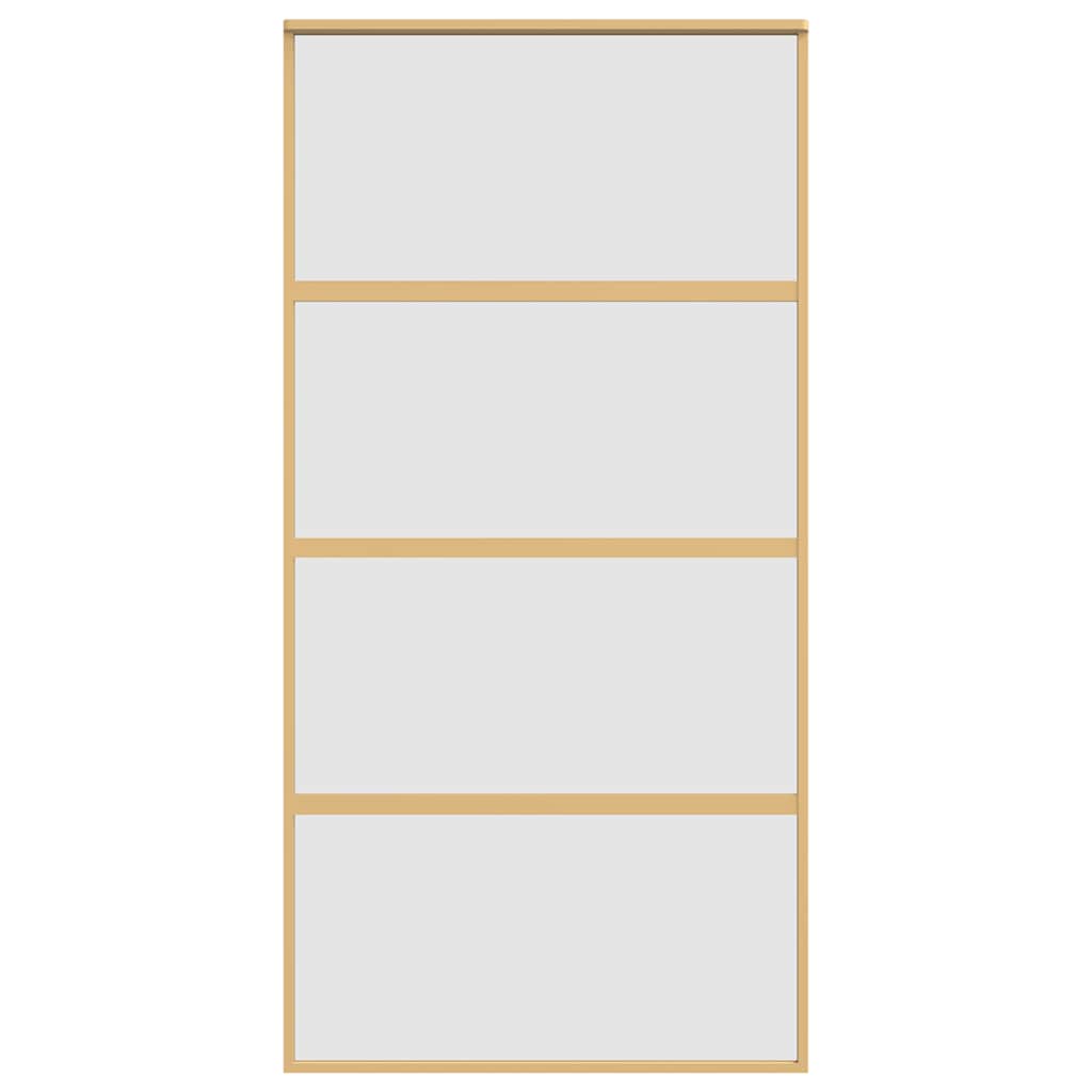 Schiebetür Aluminium und ESG Glas 90x205 cm Schwarz