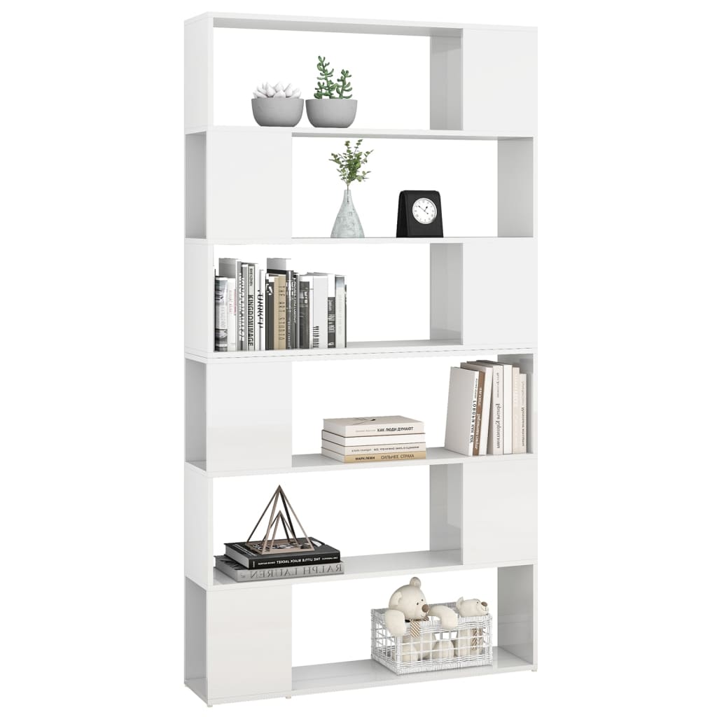 Bücherregal Raumteiler Weiß 100x24x188 cm