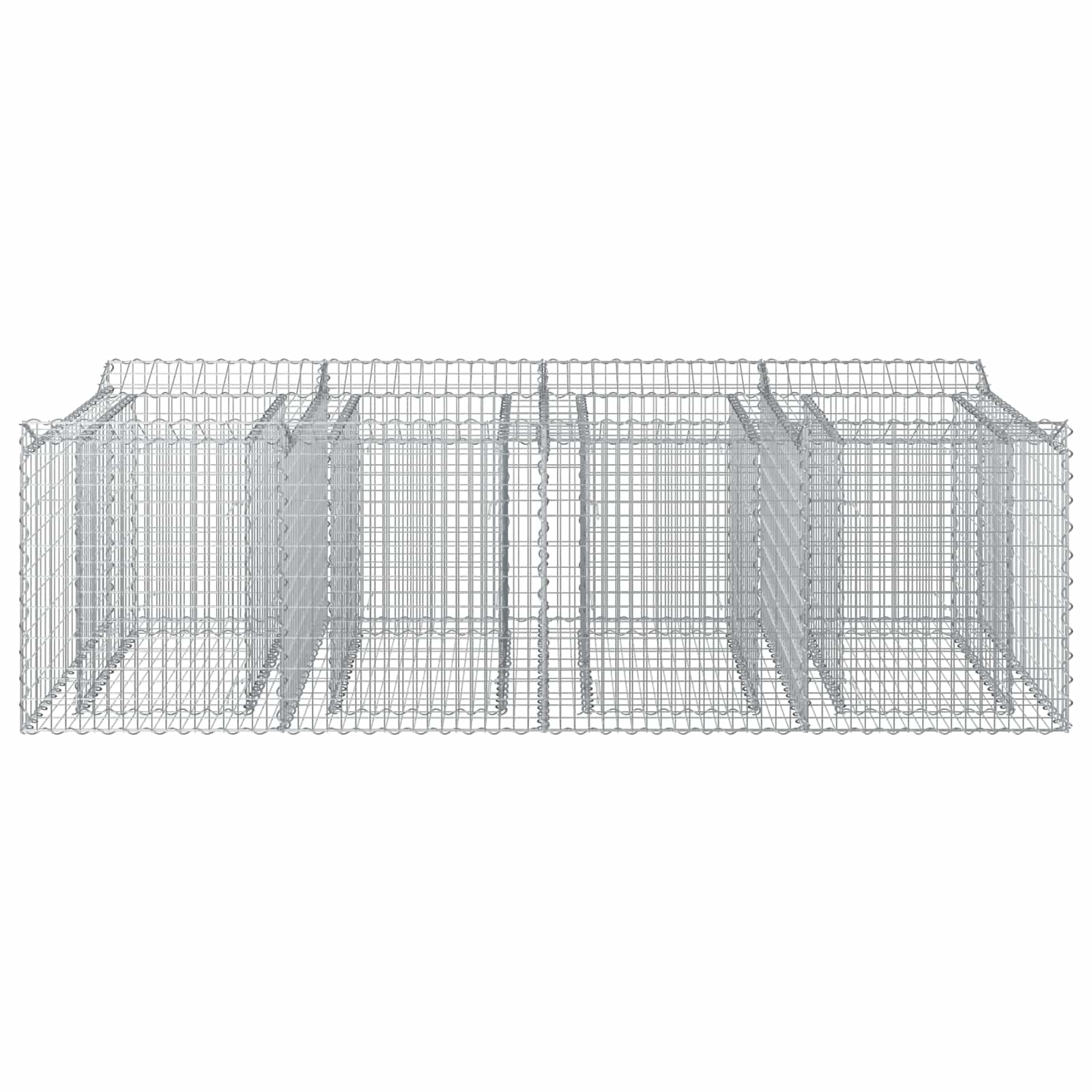 Gabionen-Hochbeet 2 pcs Silber