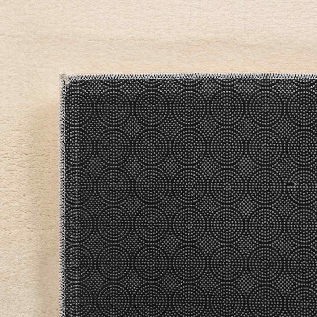 Teppich Waschbar Flauschig Kurzflor 160x230 Rutschfest Schwarz