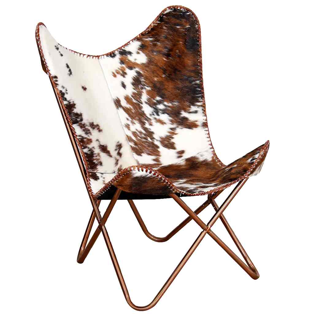 Butterfly-Sessel Schwarz Echtleder