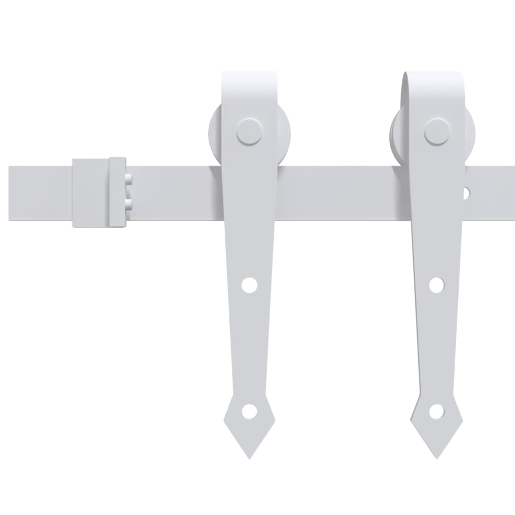 Schiebetürbeschlag-Set 183 cm Stahl Schwarz
