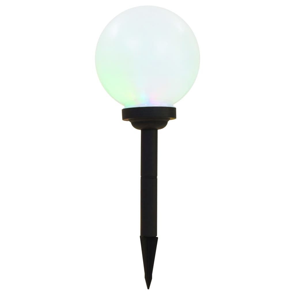 Außen-Solarlampen 4 Stk. LED Kugel 30 cm RGB