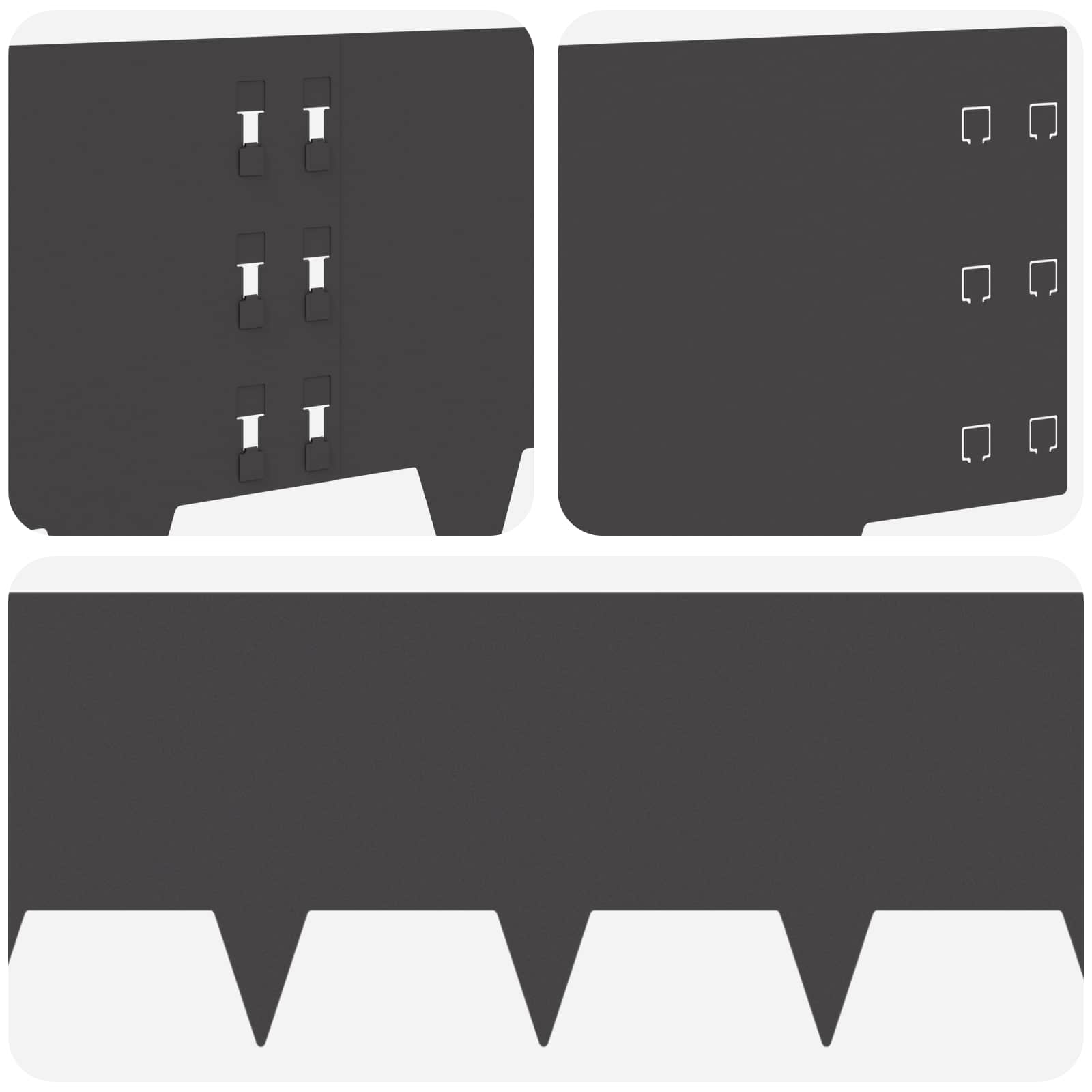 Raseneinfassung 10 pcs 100 x 12 cm Stahl Schwarz