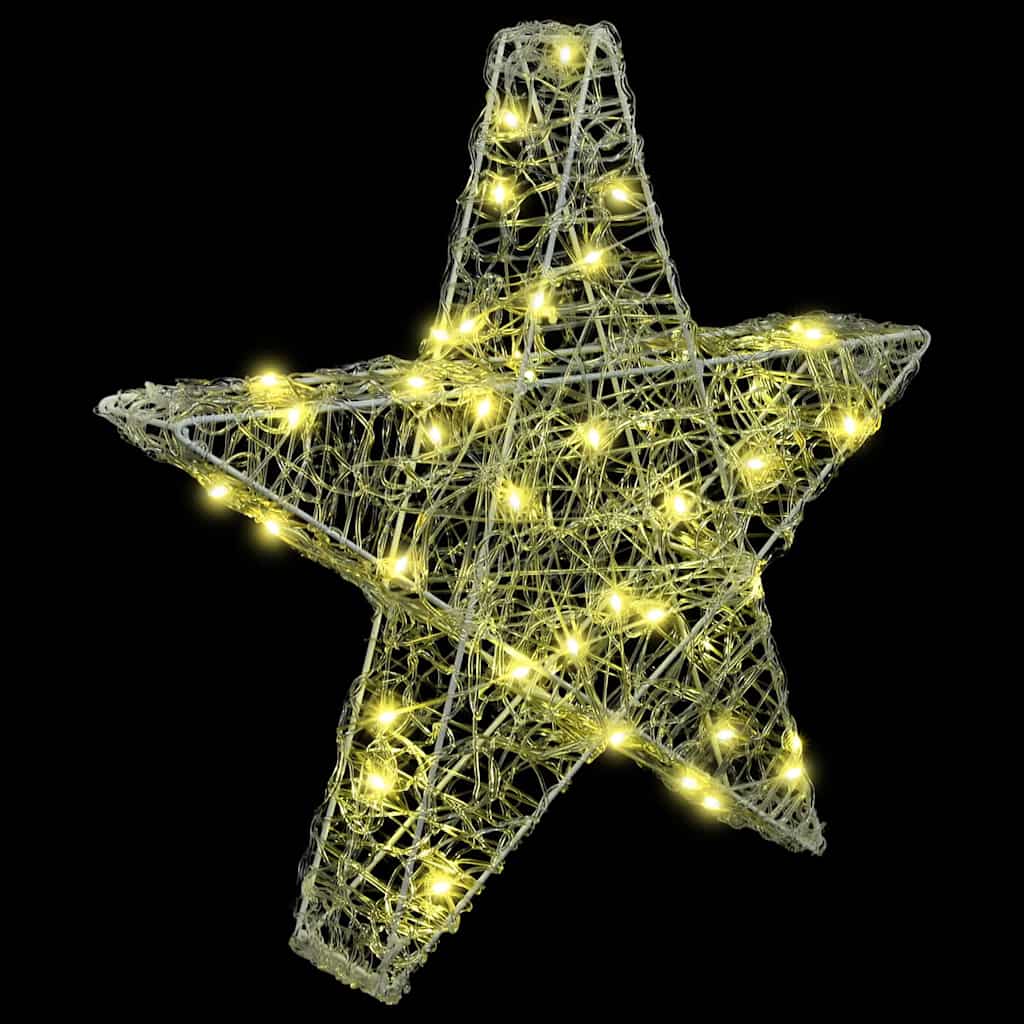 3D Stern mit 50 LEDs Warmweiß 55 x 53.5 x 10 cm Acryl