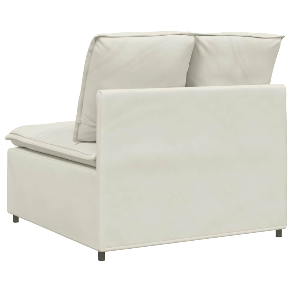 Modulares Sofa Endmodul mit Armlehne Kissen Blau 100 cm