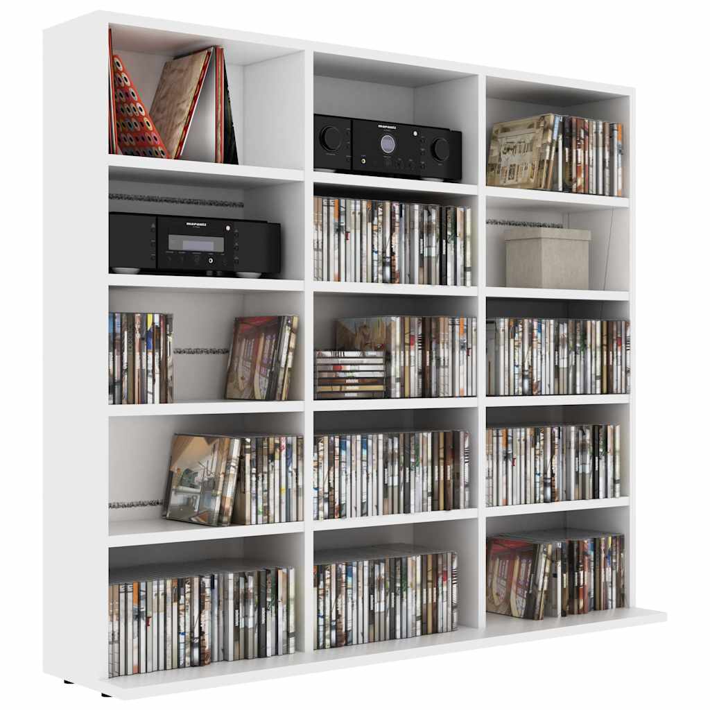 CD Regal Schwarz Eichen-Optik 101 x 23 x 177,5 cm Holzwerkstoff