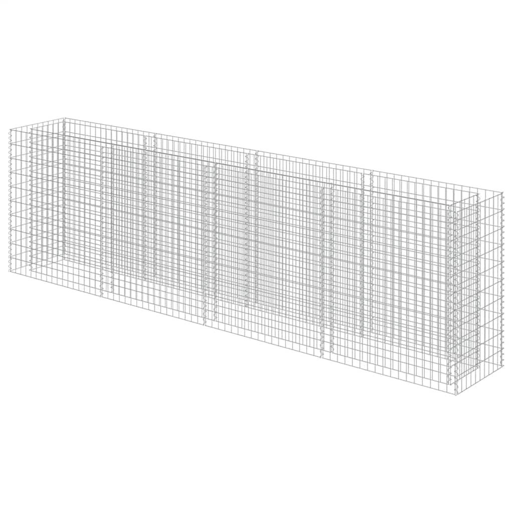 Gabionen-Hochbeet Verzinkter Stahl 450×90×100 cm