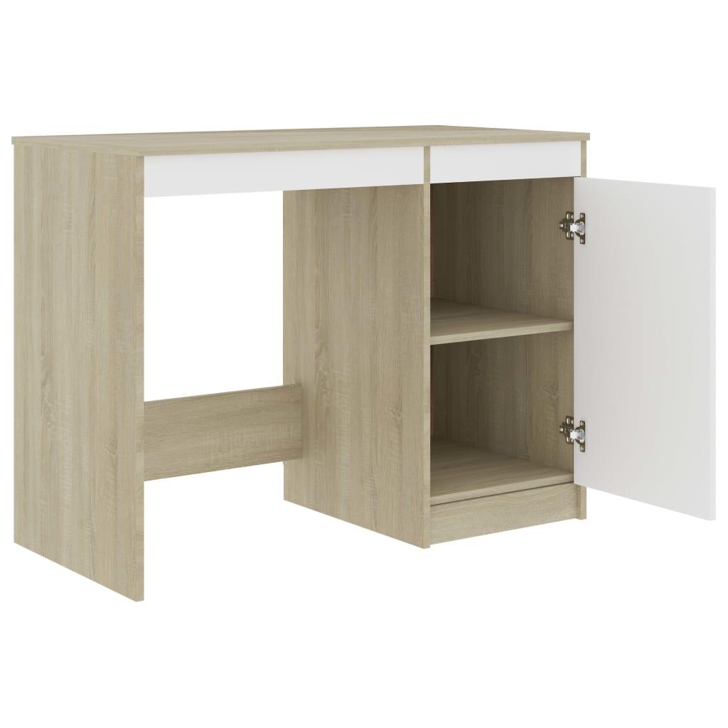 Schreibtisch Weiß 100×50×76 cm Holzwerkstoff