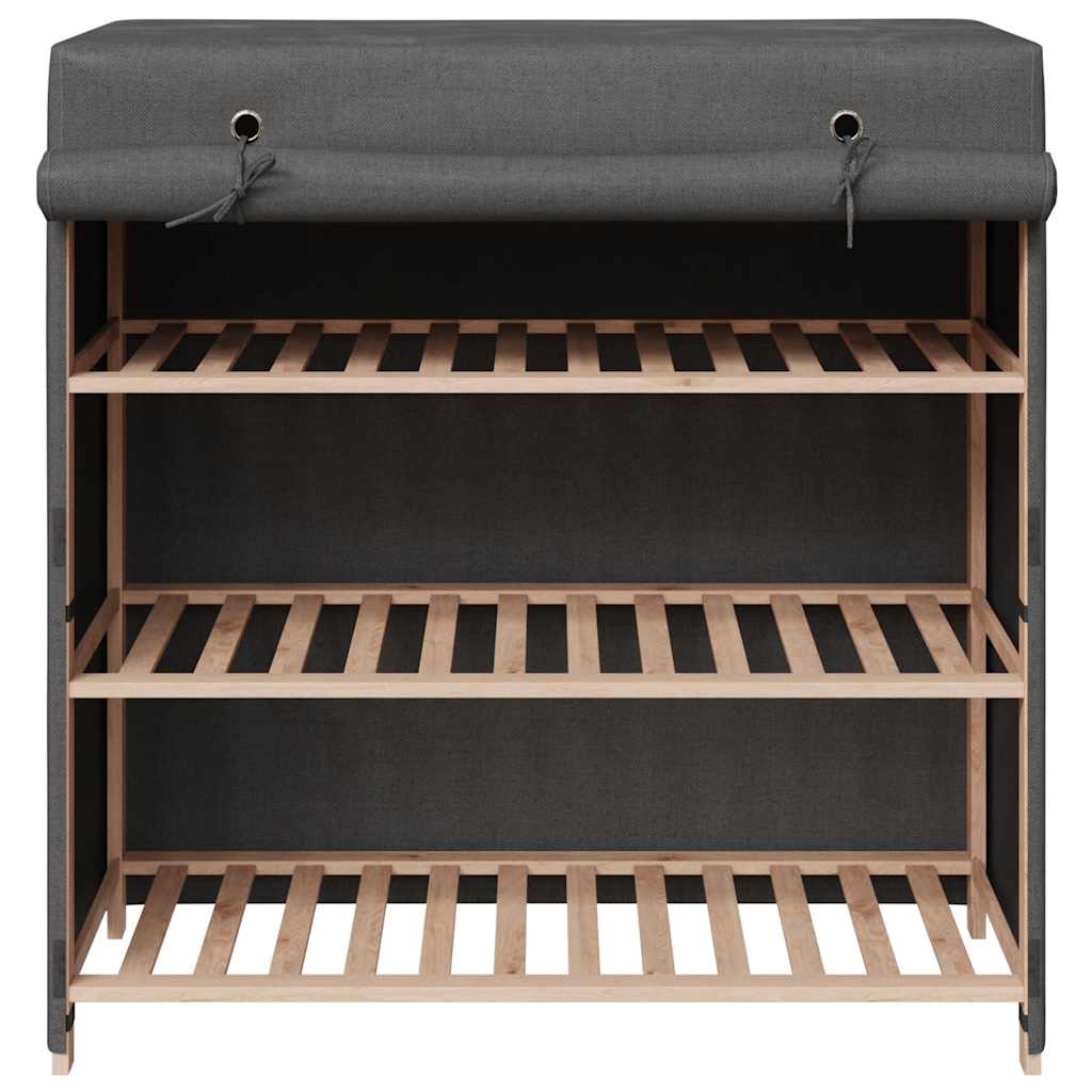 Schuhschrank mit Abdeckung Weiß 79 x 40 x 80 cm Stoff