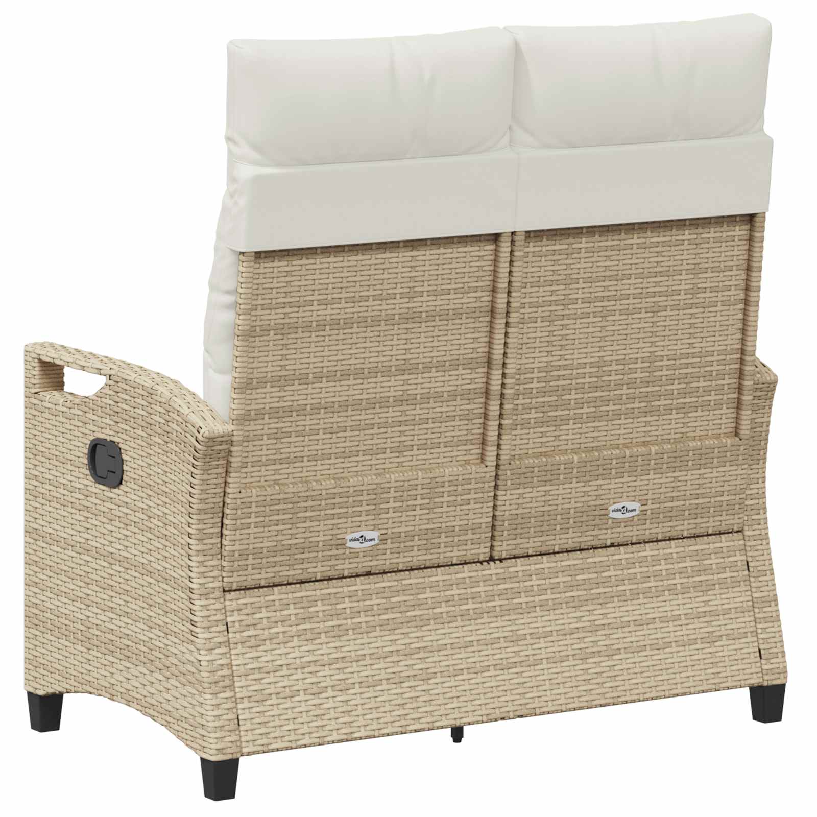 Gartenbank Schwarz 105 x 60 x 112 cm Stahl und Polyester