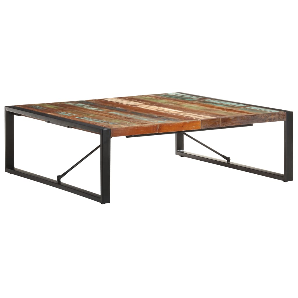 Couchtisch 140x140x40 cm Raues Mangoholz
