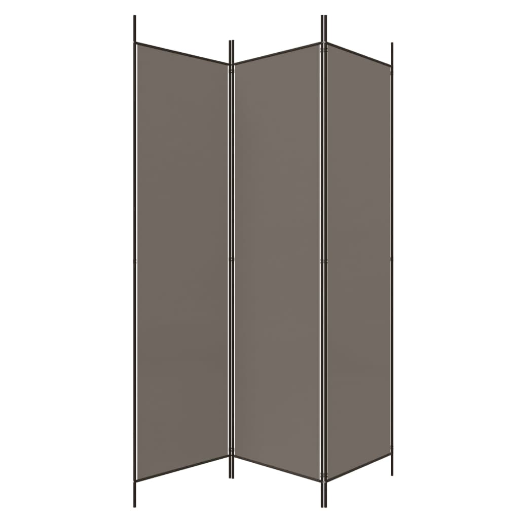 3-teiliger Raumteiler Beige 150 x 220 cm Stoff