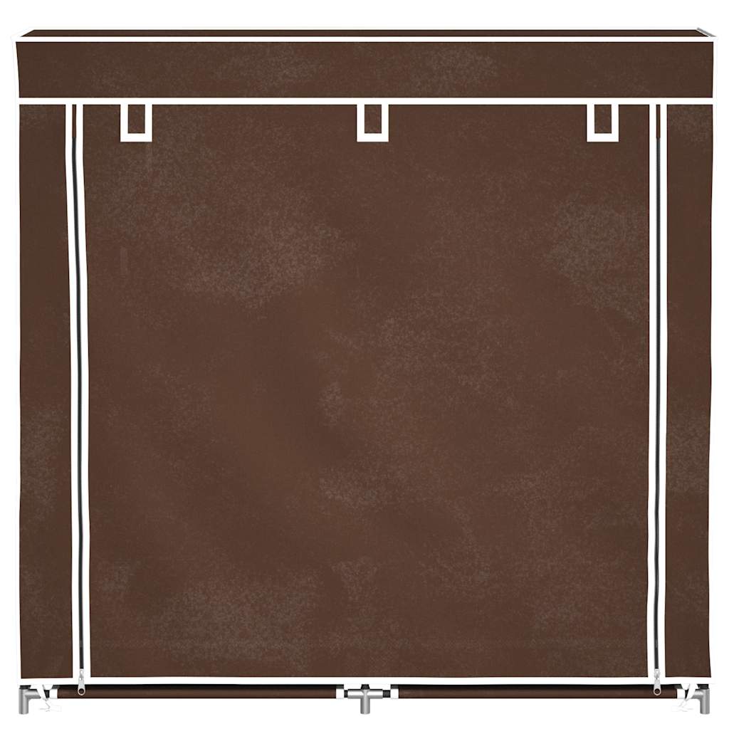 Stoff Schuhschrank mit Abdeckung 115 x 28 x 110 cm Schwarz