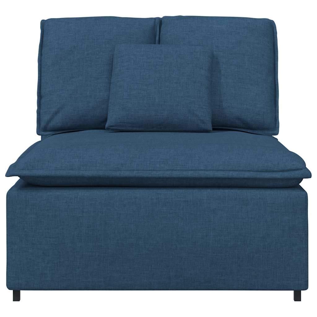 Modulares Sofa Endmodul mit Armlehne Kissen Hellgrau 100 cm